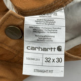 Carhartt Double Knee Carpenter Pants - 32W 30L Brown Cotton