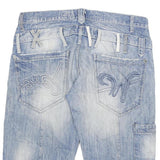 CIPO AND BAXX Mens Shorts Blue Casual Denim 2XL W36 Cotton Blend