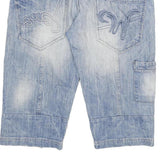 CIPO AND BAXX Mens Shorts Blue Casual Denim 2XL W36 Cotton Blend