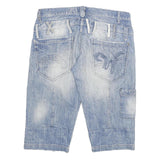 CIPO AND BAXX Mens Shorts Blue Casual Denim 2XL W36 Cotton Blend
