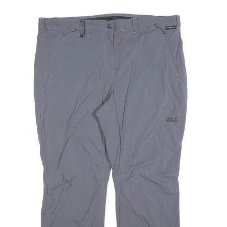 JACK WOLFSKIN Womens Regular Grey Trousers W40 L30 Zip Outdoor Activewear