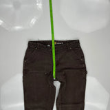 Carhartt Double Knee Carpenter Pants - 33W 31L Brown Cotton