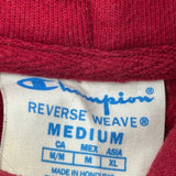 Reverse Weave Champion Hoodie - Medium Red Cotton