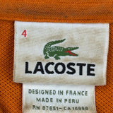 Lacoste Polo Shirt - Medium Orange Cotton