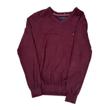 Tommy Hilfiger Jumper - Large Burgundy Cotton
