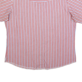 WRANGLER Mens Red & White Striped Western Shirt XL Casual Cotton Blend