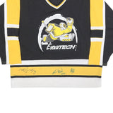 CCM Mens Black & Yellow École Evolutech Graphic T-Shirt XL Long Sleeve V-Neck