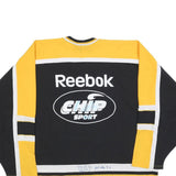 CCM Mens Black & Yellow École Evolutech Graphic T-Shirt XL Long Sleeve V-Neck