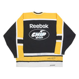 CCM Mens Black & Yellow École Evolutech Graphic T-Shirt XL Long Sleeve V-Neck