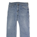DICKIES Mens Jeans Blue Regular Straight Denim Medium W36 L31 Workwear Cotton