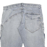 SAMS JEANS Mens Shorts Blue Casual XL W38 Large Pockets Cotton Blend