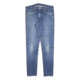 LEVI'S 520 Mens Jeans Blue Slim Skinny Denim Medium W32 L34 Zip Cotton Blend