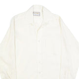 SUPREME Mens White Shirt M Button Down Polyester Blend Casual Stylish
