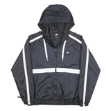 NIKE Mens Black & White Air Windbreaker Jacket XL Polyester Zip Hooded Plain