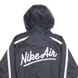 NIKE Mens Black & White Air Windbreaker Jacket XL Polyester Zip Hooded Plain
