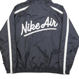 NIKE Mens Black & White Air Windbreaker Jacket XL Polyester Zip Hooded Plain