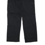 LEE Mens Black Cotton Blend Relaxed Straight Trousers W32 L30 Cargo Pockets Zip