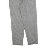 LADY BOWDEN Womens Wool Blend Regular Straight Trousers W26 L30 Black & White