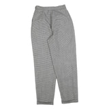 LADY BOWDEN Womens Wool Blend Regular Straight Trousers W26 L30 Black & White