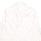 BANANA REPUBLIC Womens White Shirt UK 4 Cotton Blend Button Collar Long Sleeve