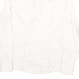 BANANA REPUBLIC Womens White Shirt UK 4 Cotton Blend Button Collar Long Sleeve