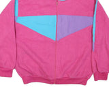 CUSTOM PROJECTIONS Womens Pink & Blue Colourblock Casual Jacket L Polyester