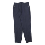 MASTERS Womens Wool Blend Navy Slim Trousers W29 L28 Zip Closure Comfortable Fit