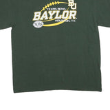 GILDAN Mens Green Baylor Texas Bowl Graphic T-Shirt L Short Sleeve Crew Neck