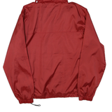 STARTER Mens Red & Black Zip Hooded Jacket L Polyester Blend Sports Casual
