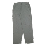 CELCIUS Mens Polyester Blend Grey Regular Cargo Trousers W30 L30 Outdoor Zip
