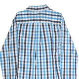 TOMMY HILFIGER Mens Blue & White Check Shirt S Button-Down Long Sleeve Casual