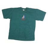 COSTA DAOURES Mens Green XL Cotton Graphic T-Shirt Crew Neck Short Sleeve