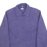 Womens Purple Button Jacket UK 18 Polyester Blend Classic Plain Stylish