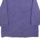 Womens Purple Button Jacket UK 18 Polyester Blend Classic Plain Stylish