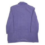 Womens Purple Button Jacket UK 18 Polyester Blend Classic Plain Stylish