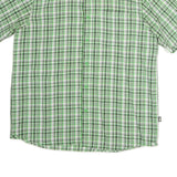 THE NORTH FACE Mens Green & White Check Shirt L Lightweight Cotton Casual