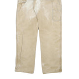 DICKIES Mens Cotton Blend Beige Regular Fit Straight Leg Trousers W34 L32