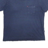 LEVI'S Mens Blue Striped T-Shirt XL Short Sleeve Crew Neck Cotton Casual