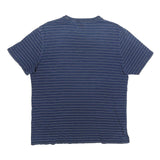 LEVI'S Mens Blue Striped T-Shirt XL Short Sleeve Crew Neck Cotton Casual