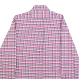RALPH LAUREN Mens Pink & Blue Check Shirt XS Button-Down Collar Long Sleeve