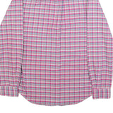 RALPH LAUREN Mens Pink & Blue Check Shirt XS Button-Down Collar Long Sleeve