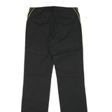 JOSEPH Womens Cotton Blend Black Regular Straight Trousers W31 L34 Zip Casual