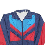SPADLING Mens Blue & Red Nylon Zip Jacket M Sports Casual Retro Lightweight