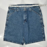 Lee Carpenter Shorts - 38W 11L Blue Cotton