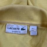 Lacoste Polo Shirt - Large Yellow Cotton