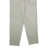 Womens Cotton Beige Regular Fit Straight Leg Trousers W28 L32 Classic Comfort