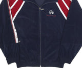 RISS-SPORT Boys Navy & Red Track Jacket 16Y Cotton Blend Zip Sportswear