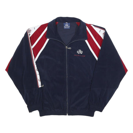 RISS-SPORT Boys Navy & Red Track Jacket 16Y Cotton Blend Zip Sportswear