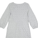 BODEN Womens Grey Cotton Day Dress Polka Dot Long Sleeve UK 10 Casual