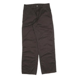 CARHARTT Mens Cotton Blend Brown Regular Fit Straight Trousers W29 L32 Workwear